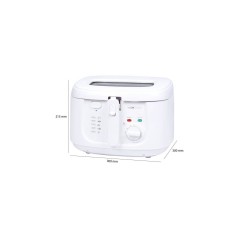 "Clatronic 25L Deep Fryer - Crisp & Delicious Fried Food in White - Model 4006160639636"
